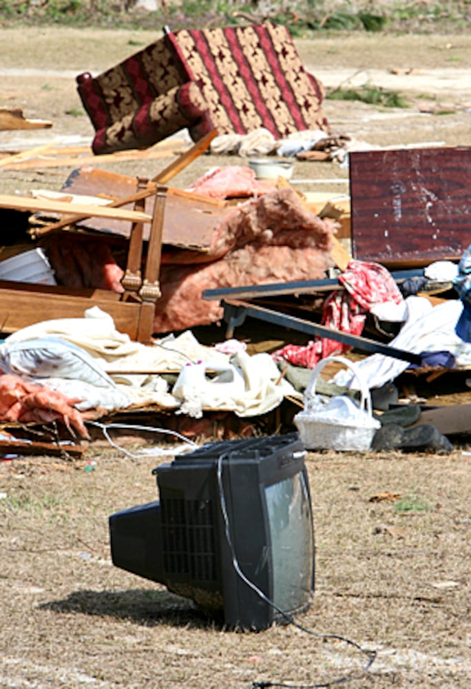 Storm damage in Roberta