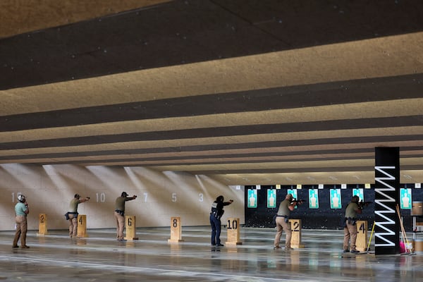 The Atlanta Police Department trains on the gun range at the Atlanta Public Safety Training Center, Monday, May 11, 2026, in Atlanta, Ga. (Jason Getz/AJC)