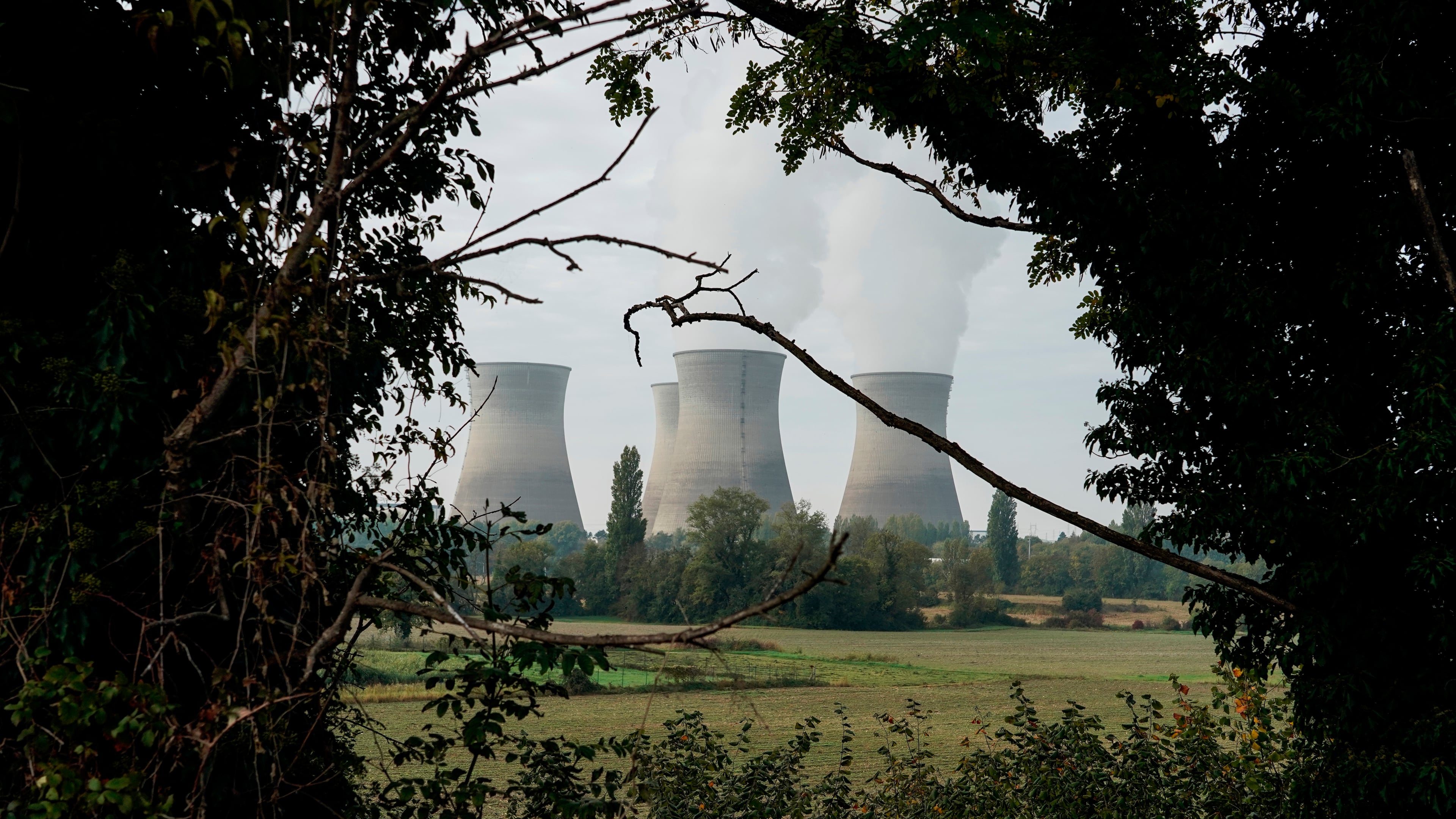 FILE - The Bugey nuclear plant operates in Saint-Vulbas, around Lyon, central France, Oct. 13, 2022. (AP Photo/Laurent Cipriani)