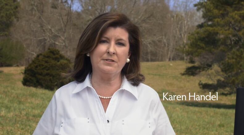 A screenshot from Karen Handel's ad.