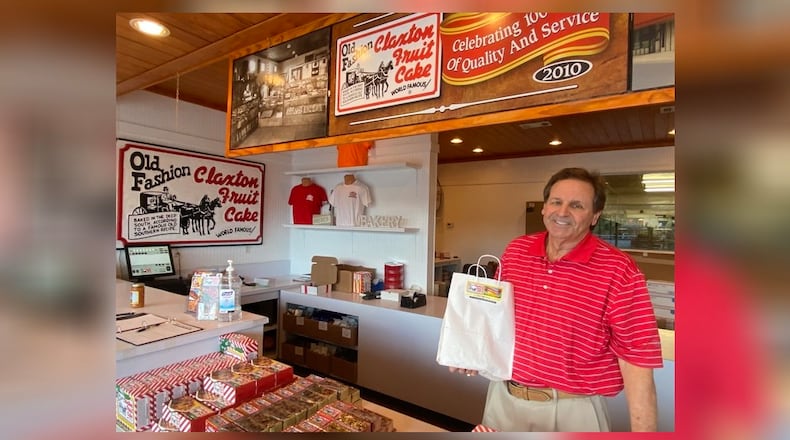 Dale Parker (pictured) runs Claxton Bakery with his two brothers. Their father, Albert Parker, purchased the company from founder Savino Tos in 1945, soon after specializing the business in fruitcake. The company maintains a retail storefront but no longer offers tours of its production facility. Ligaya Figueras / ligaya.figueras@ajc.com