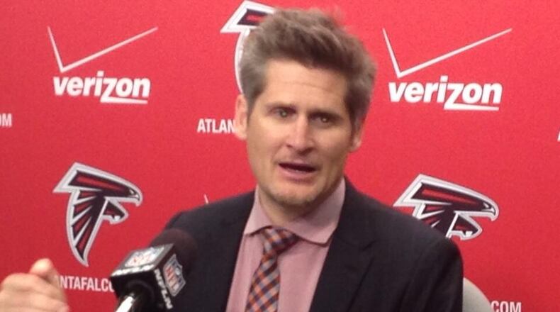 Falcons general manager Thomas Dimitroff could create a lot of salary cap space. (D. Orlando Ledbetter/dledbetter@ajc.com)
