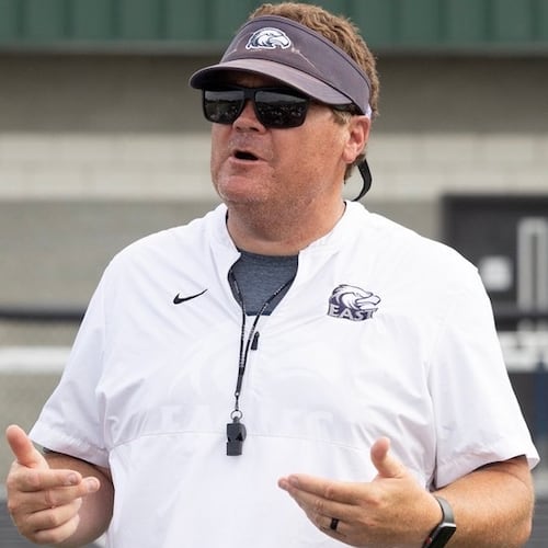 New East Jackson coach Ashley Henderson led Jasper County in 2025 to its first 10-win season since 1992. He took over a program on a 15-game losing streak and went 27-19 in four seasons. (Courtesy of Ashley Henderson)