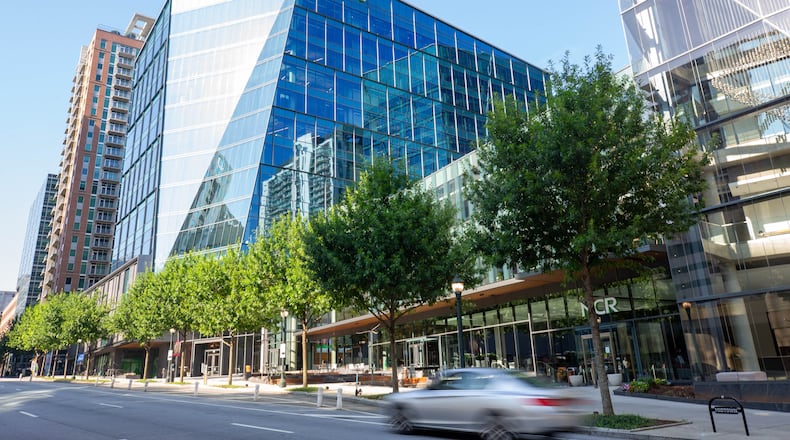 More than 200,000 square feet within the NCR Corporation building is available for subleasing in Atlanta on Thursday, July 6, 2023. (Katelyn Myrick/katelyn.myrick@ajc.com)