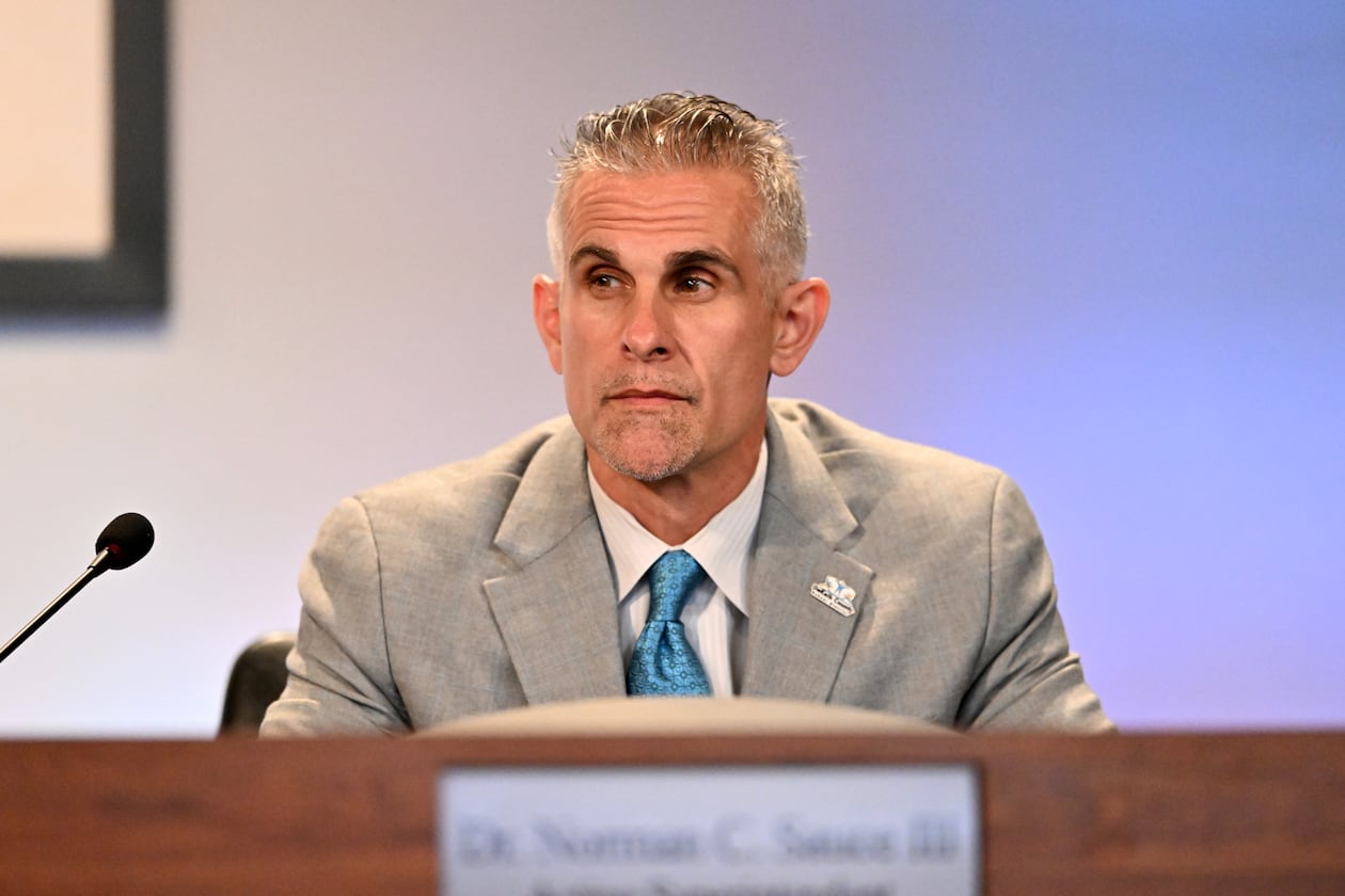 The DeKalb County Board of Education gave Norman Sauce III a one-year contract to serve as its interim superintendent. (Hyosub Shin / AJC)