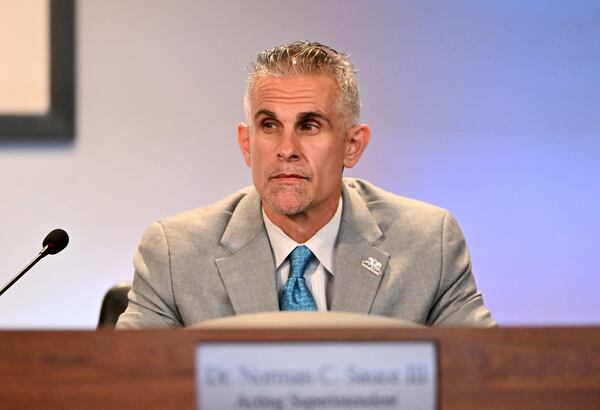 Interim DeKalb County School District superintendent Norman Sauce III at the DeKalb County School District headquarters, Wednesday, October 15, 2025, in Stone Mountain. (Hyosub Shin/AJC)