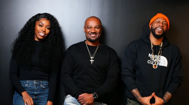 Tylerchronicles (right), Big Tigger and Christina “Ms. Basketball” Granville (left). ENTERCOM