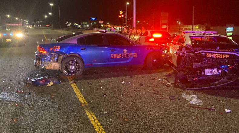 Authorities found more than 6 pounds of methamphetamine and a stolen gun after the crash.