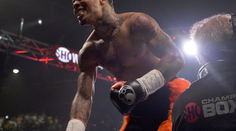 Baltimore native Gervonta Davis fights Leo Santa Cruz for the World Boxing Association super featherweight and lightweight titles on Showtime pay-per-view in San Antonio on Saturday, Oct. 31, 2020. (Kevin Richardson/Baltimore Sun/TNS)