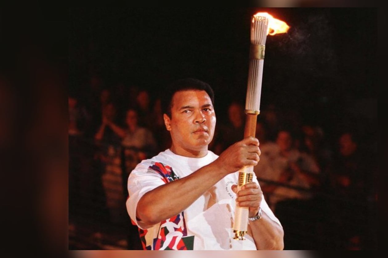 Muhammad Ali lit the cauldron at the opening ceremonies for the 1996 Olympic Games in Atlanta. (Andy Clark / Reuters)