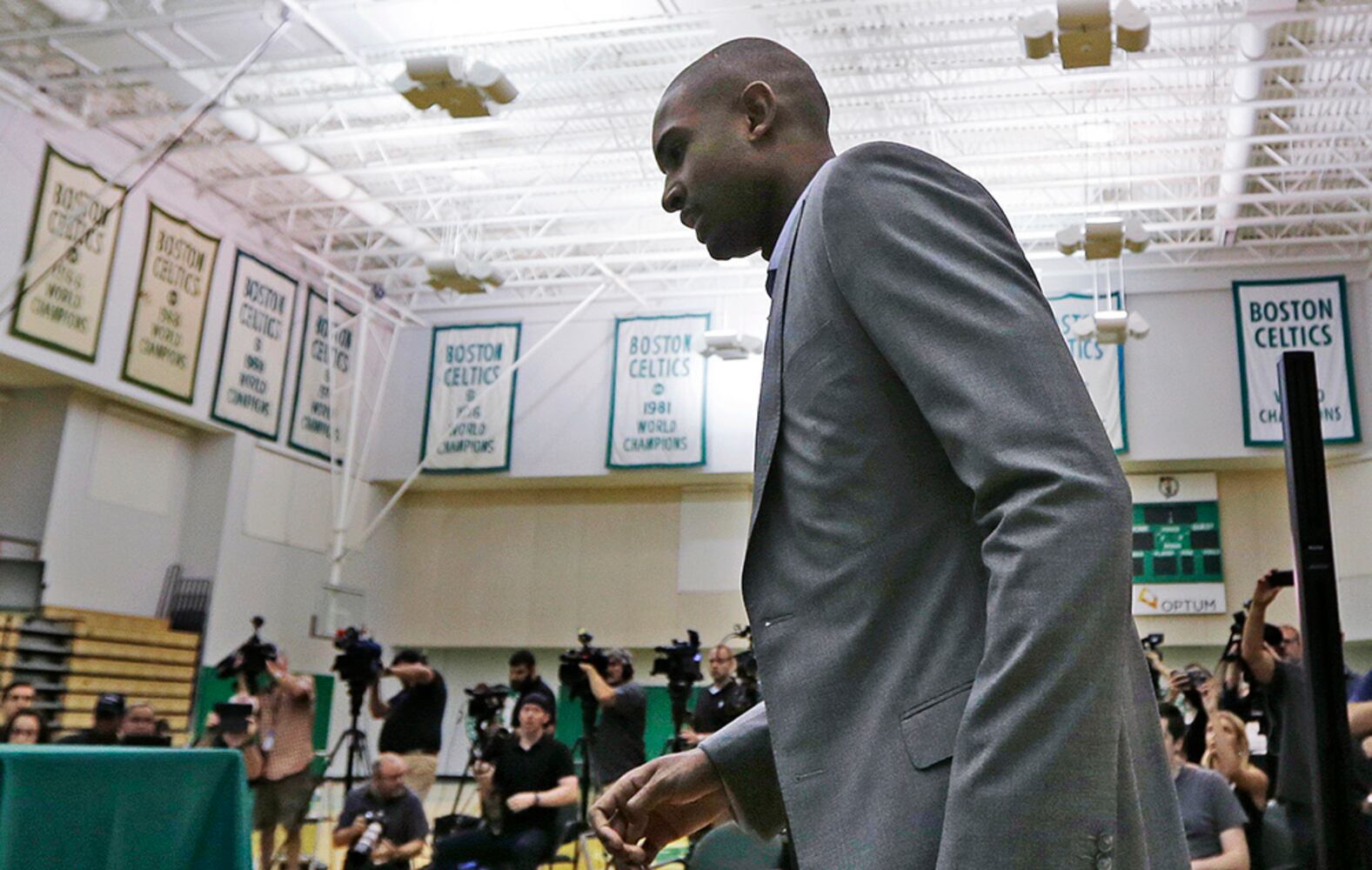Al Horford introduced in Boston