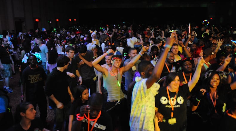 A scene from Anime Weekend Atlanta 2014. The Saturday Night Dance, one of AWA's more popular events. Photo courtesy of Anime Weekend Atlanta.