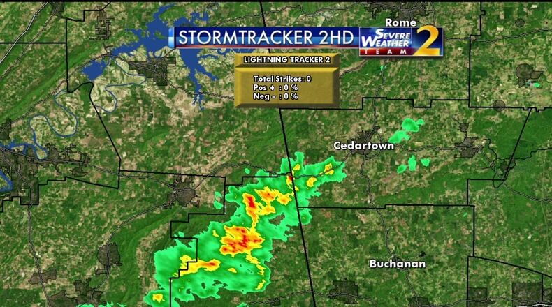 Showers are expected on Sunday. (Credit: Channel 2 Action News)