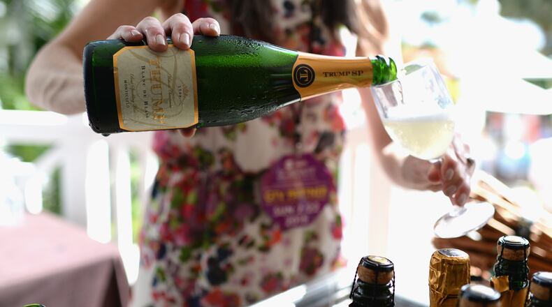 MIAMI BEACH, FL - FEBRUARY 22:  Trump winery on display at Farm To Table Brunch presented by Whole Foods Market hosted by Geoffrey Zakarian, Julie Frans & Friends during the 2015 Food Network & Cooking Channel South Beach Wine & Food Festival presented by FOOD & WINE at The Palms Hotel & Spa on February 22, 2015 in Miami Beach, Florida.  (Photo by Dylan Rives/Getty Images for SOBEWFF)