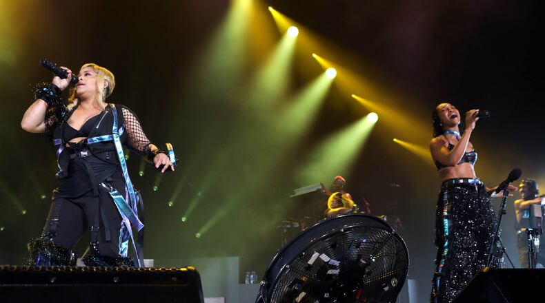 TLC's Tionne "T-Boz" Watkins and Rozonda "Chilli" Thomas played a trove of hits at Cellairis Amphitheatre at Lakewood on July 24, 2019. Photo: Robb Cohen Photography & Video /RobbsPhotos.com