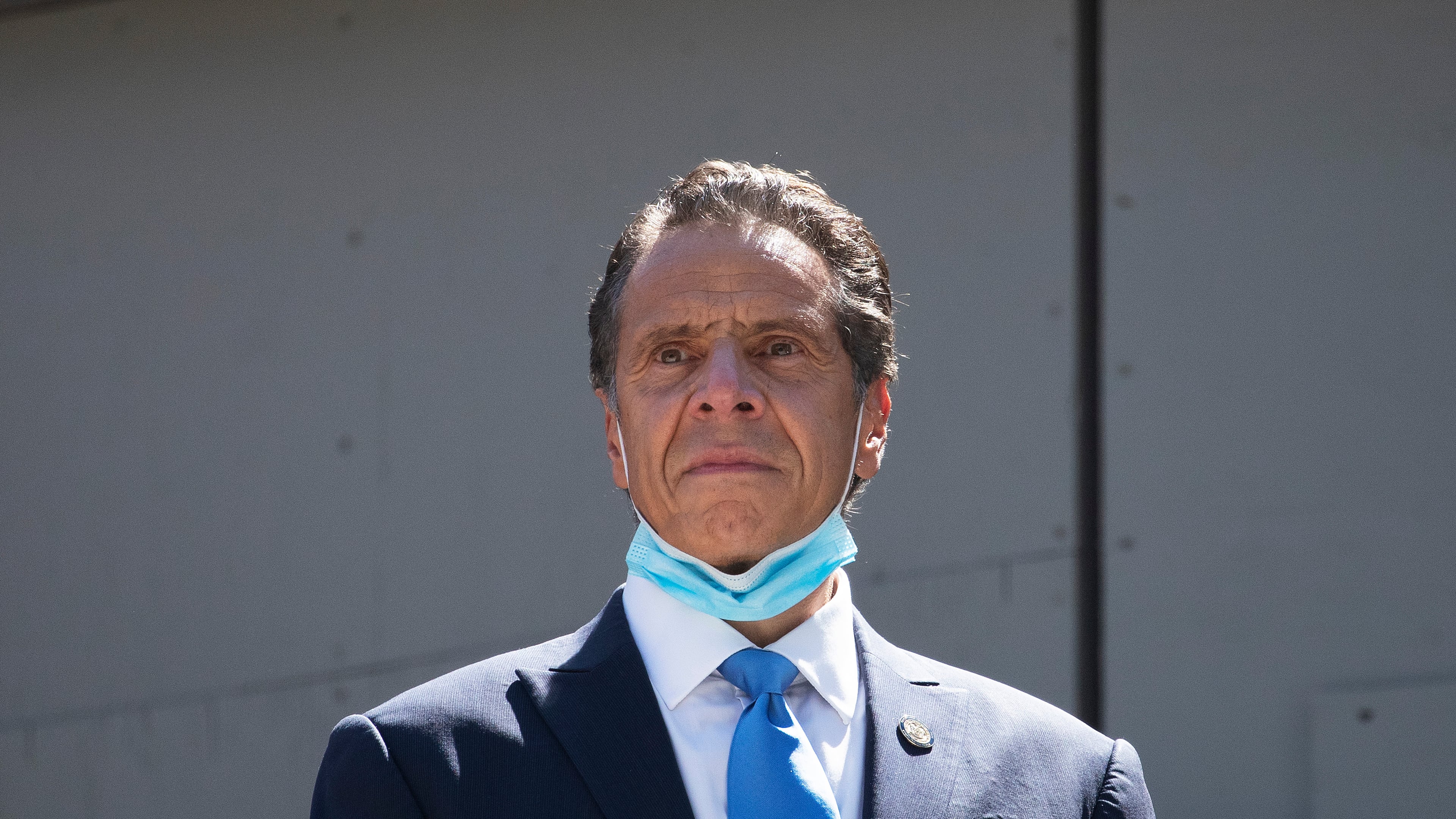 FILE - New York Gov. Andrew Cuomo attends a ceremony at the St. Nicholas Greek Orthodox Church, Aug. 3, 2020 at the World Trade Center in New York. (AP Photo/Mark Lennihan, File)