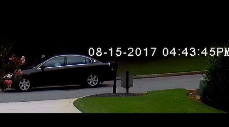Surveillance footage shows a man Johns Creek police said exposed himself to a teenage girl in the Falls at Autry Mill subdivision.