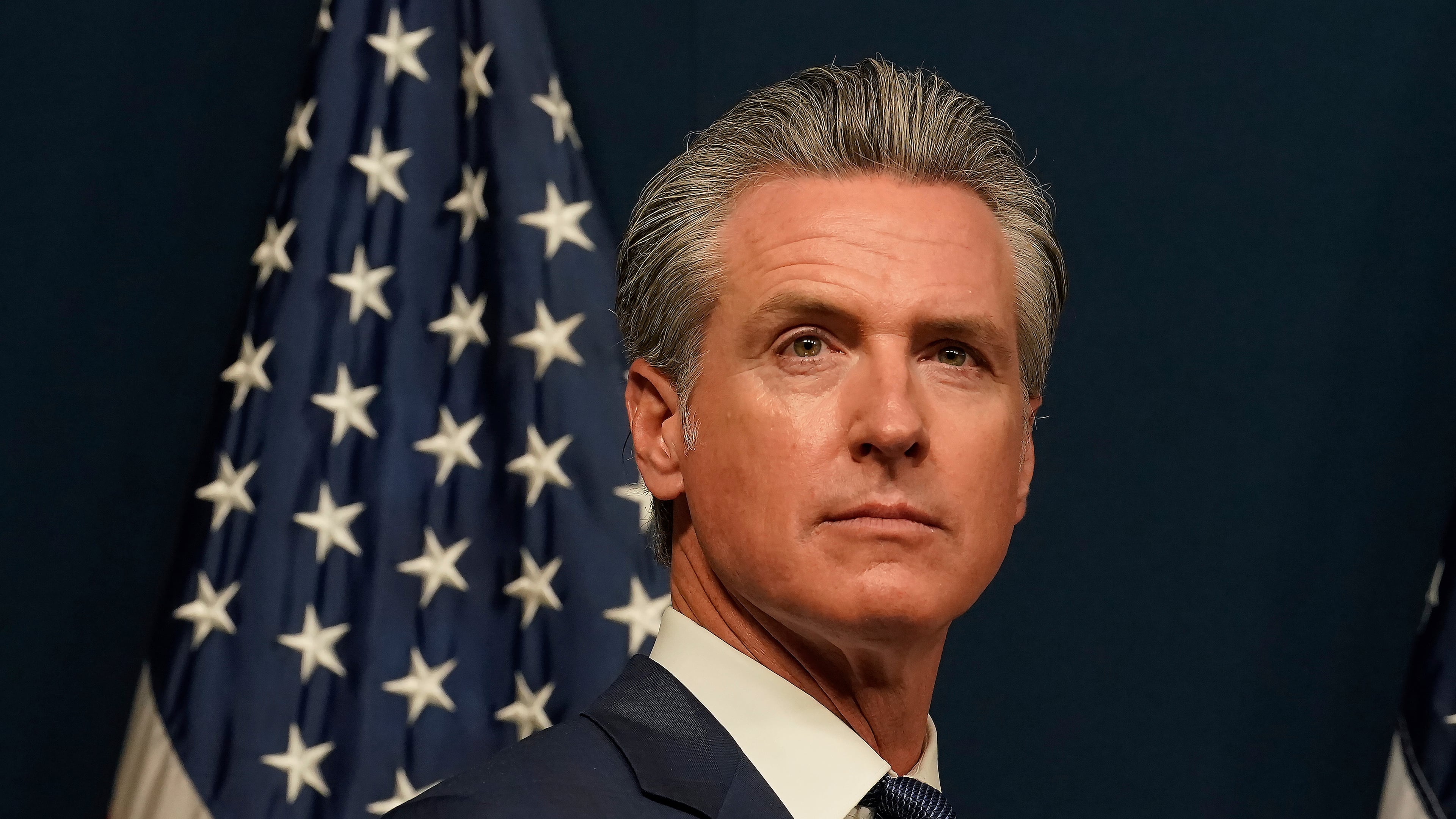 FILE - California Gov. Gavin Newsom at a press conference to discuss the measures approved by the legislature to redraw the state's Congressional districts and put new maps before voters in a special election, in Sacramento, Calif., Aug. 21, 2025. (AP Photo/Rich Pedroncelli, File)Gavin NEwsom