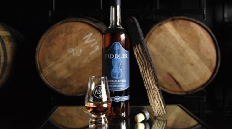 ASW Distillery’s Fiddler Bourbon uses charred staves of Georgia white oak.