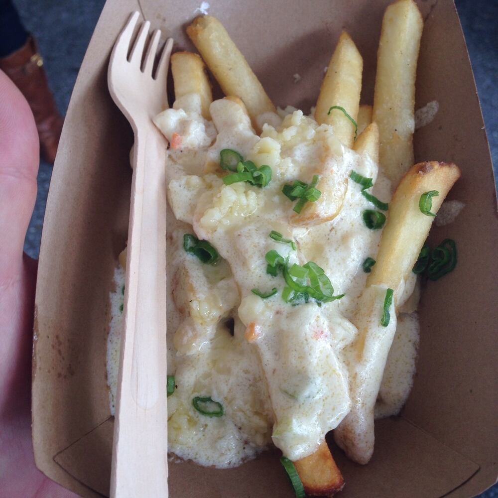 Fries with clam chowder at Taste of Atlanta