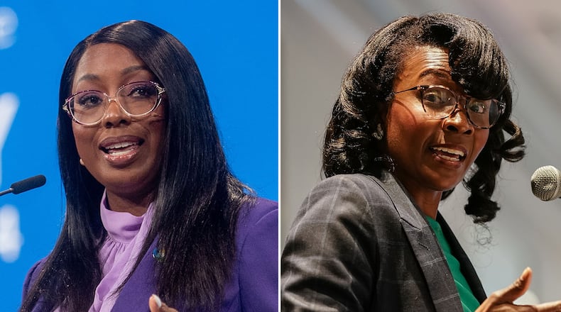 Gwinnett Chairwoman Nicole Love Hendrickson, left, and Cobb Chairwoman Lisa Cupid. (Contributed)