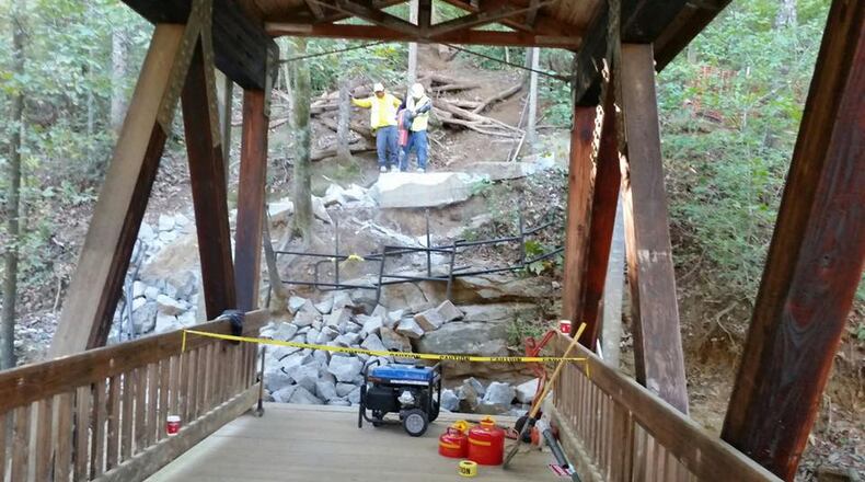 The connection to the National Parks Service trail system at Roswell’s historic mill may be closed for more than a month.