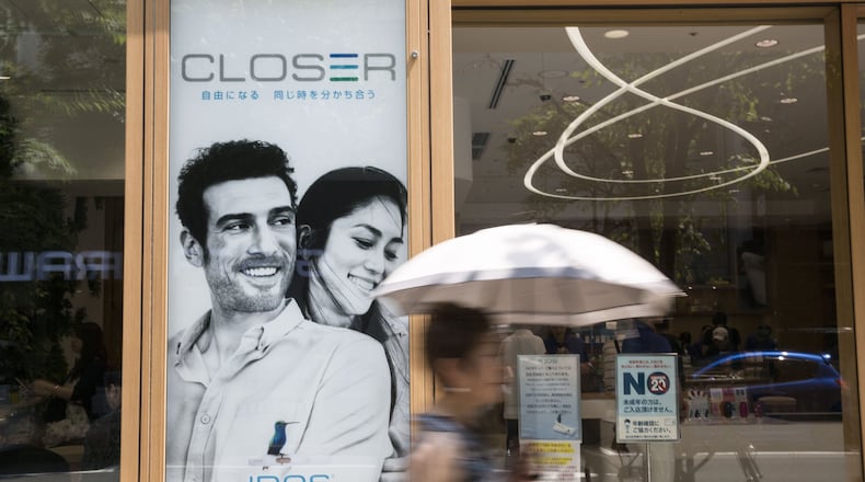 IQOS, a new kind of cigarette called heat-not-burn, is available in Japan, where it has captured a large share of the tobacco market. Photo for The Washington Post by Shiho Fukada