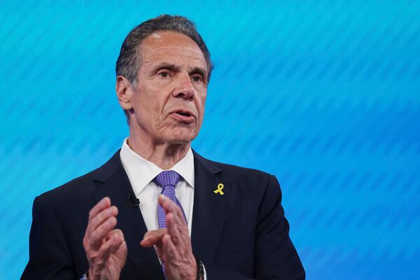 Democratic mayoral candidate Andrew Cuomo speaks during a Democratic mayoral primary debate, Wednesday, June 4, 2025, in New York. (AP Photo/Yuki Iwamura, Pool)