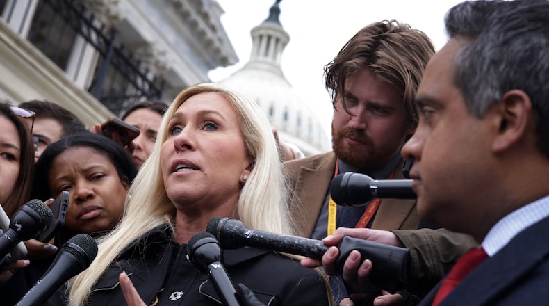 Georgia U.S. Rep. Marjorie Taylor Greene, R-Rome, has repeatedly called for the ouster of House Speaker Mike Johnson, R-La.
