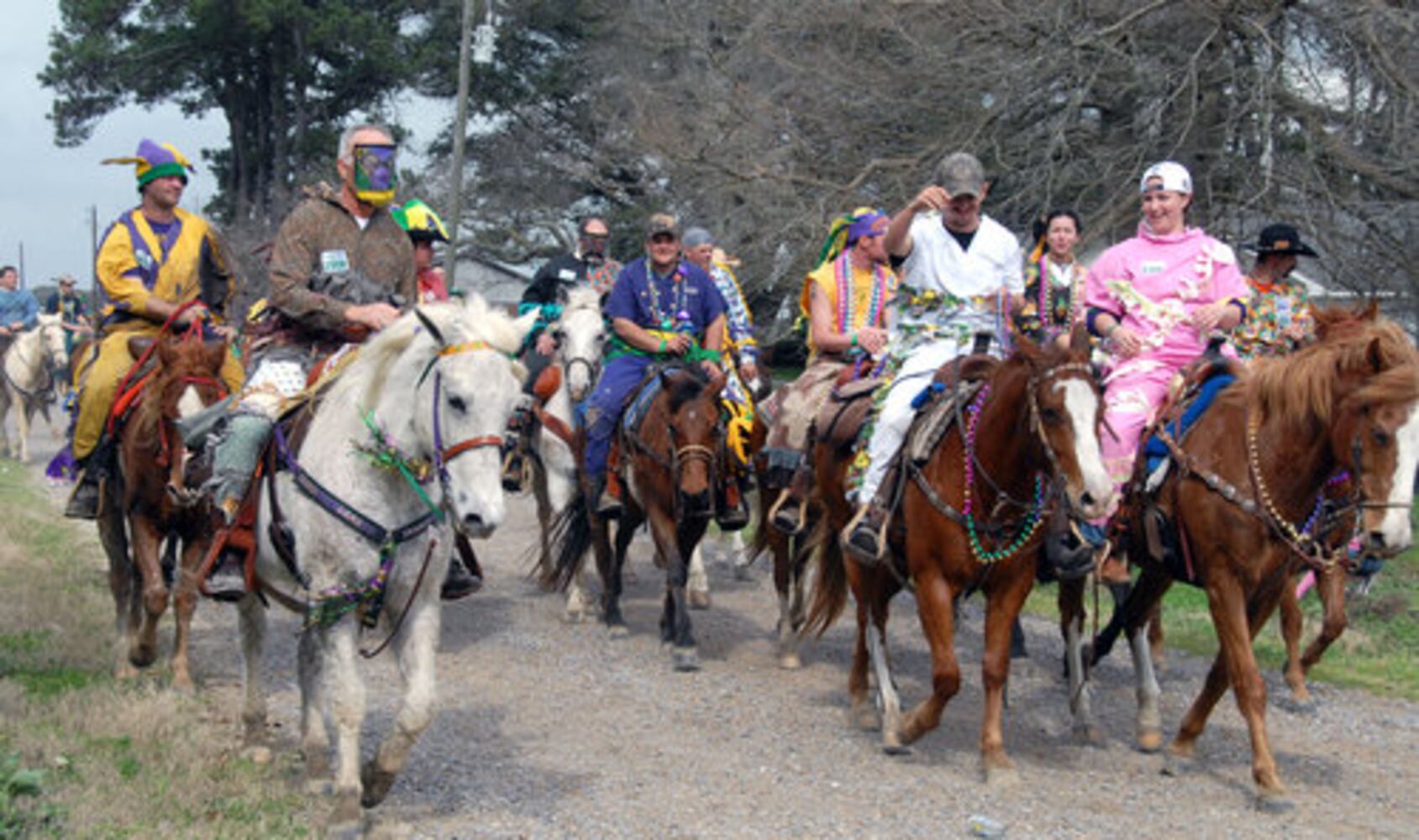 Courir,' costume and chickens mark Cajun Mardi Gras