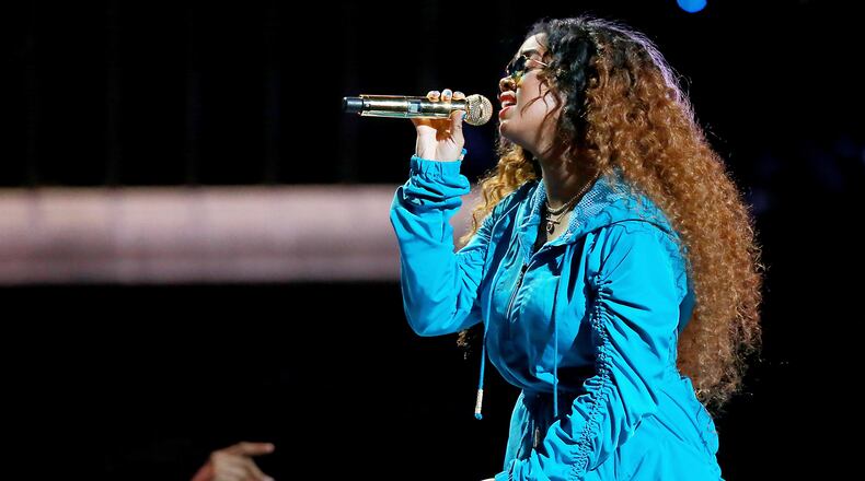 H.E.R performs onstage at the 2018 BET Awards at Microsoft Theater on June 24, 2018 in Los Angeles, California. (Photo by Leon Bennett/Getty Images)