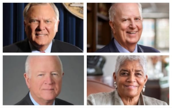 (Clockwise from top left) Nathan Deal, Roy Barnes, Shirley Franklin and Saxby Chambliss. (Courtesy photos)