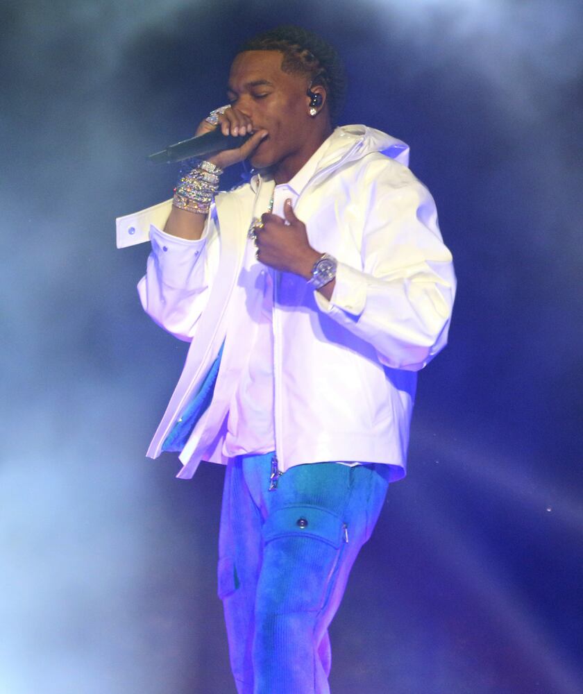 Atlanta native and Grammy nominee rapper Lil Baby brought bhis Back Outside Tour to sold out State Farm Arena on Sunday, December 12, 2021. Openers include Fredo Bang, Lakeyah, Madmarcc, Lil Keed and Akeem Ali.
Robb Cohen for the Atlanta Journal-Constitution