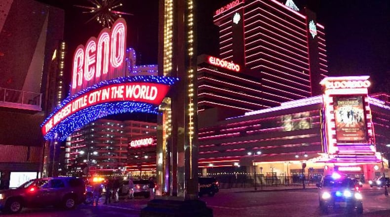 2017 file photo of downtown Reno, Nev. (Andy Barron/The Reno Gazette-Journal via AP)