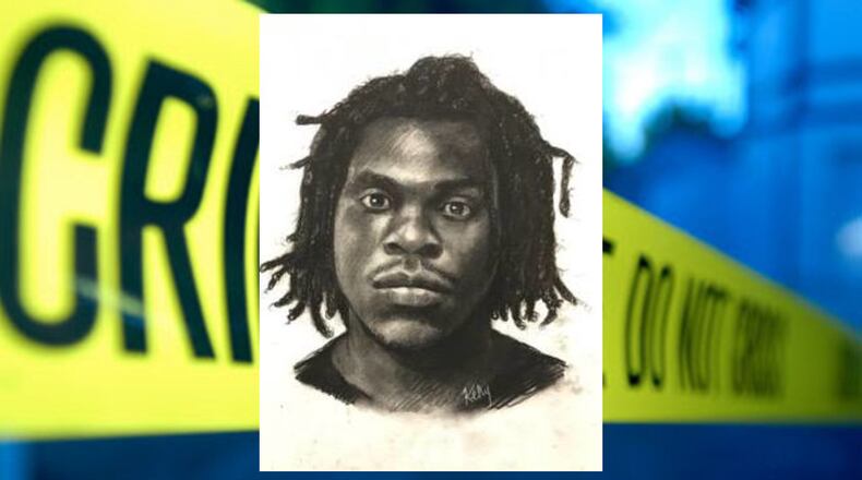 This is a sketch of a man Clayton County police are seeking in connection with an assault of two people. (Credit: Kelly Lawson / GBI)