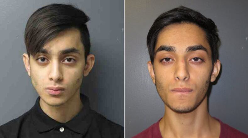 Hasher Jallal Taheb, 21, is shown in these two photos