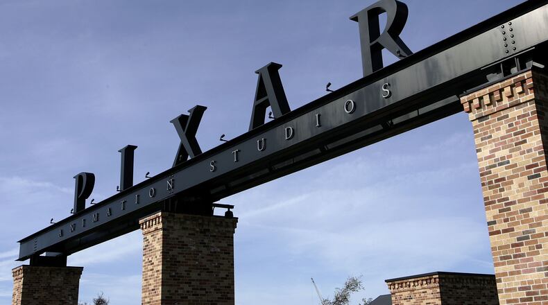 EMERYVILLE, CA - JANUARY 19: The Pixar logo is seen at the main gate of Pixar Animation Studios January 19, 2006 in Emeryville, California. (Photo by Justin Sullivan/Getty Images)