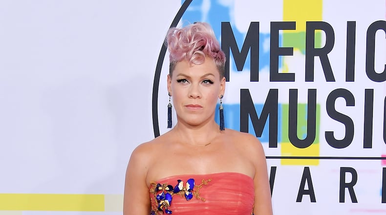 LOS ANGELES, CA - NOVEMBER 19: Pink attends the 2017 American Music Awards at Microsoft Theater on November 19, 2017 in Los Angeles, California. (Photo by Neilson Barnard/Getty Images)