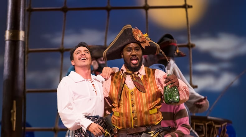 Santiago Ballerini (left) with Glynn Studio Artist Sankara Harouna as Samuel in "The Pirates of Penzance."