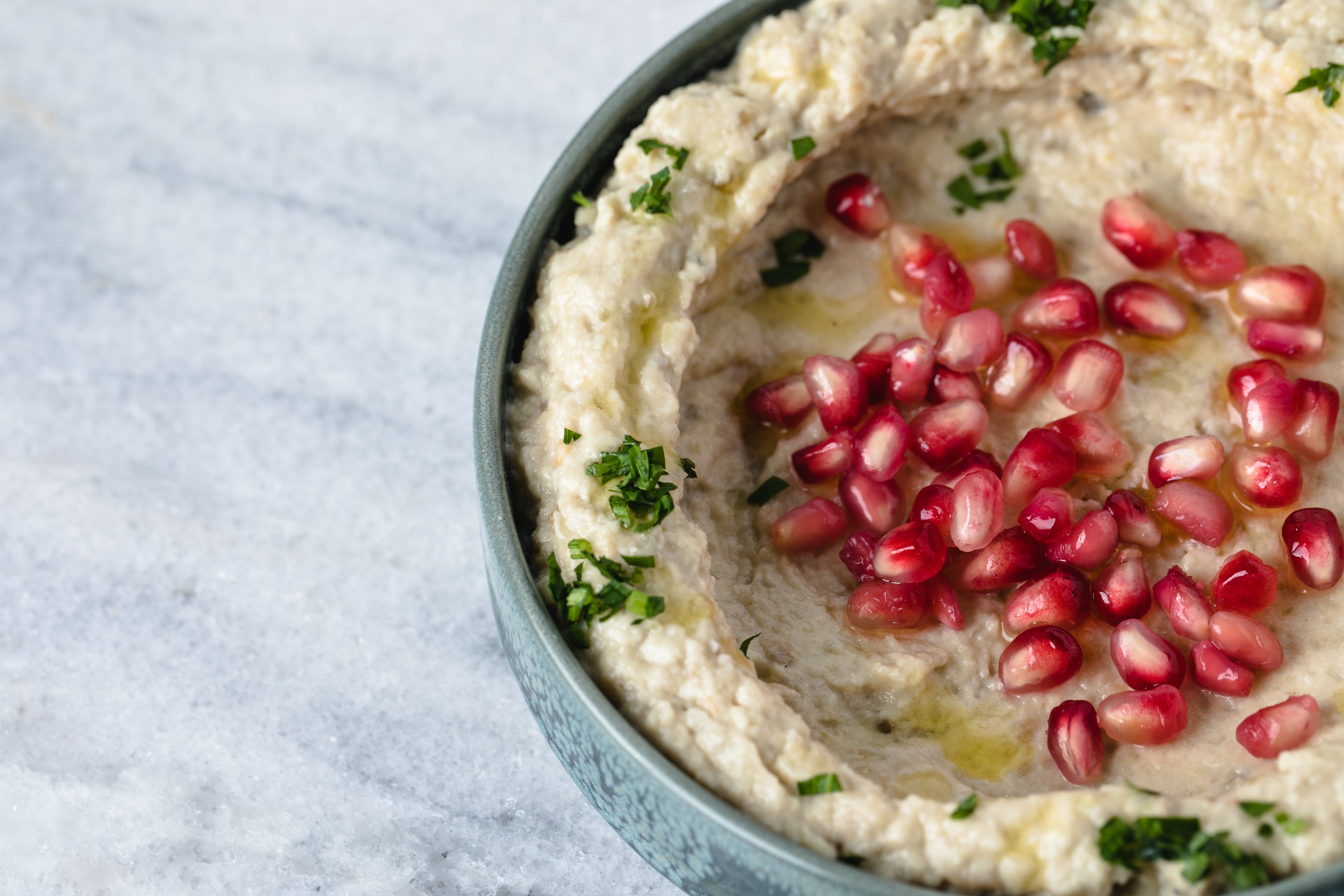 Baba ganoush is impressively smoky at Zakia, where eggplant is charred over an open flame for the cold mezze. (Courtesy of Erik Meadows/Zakia)
