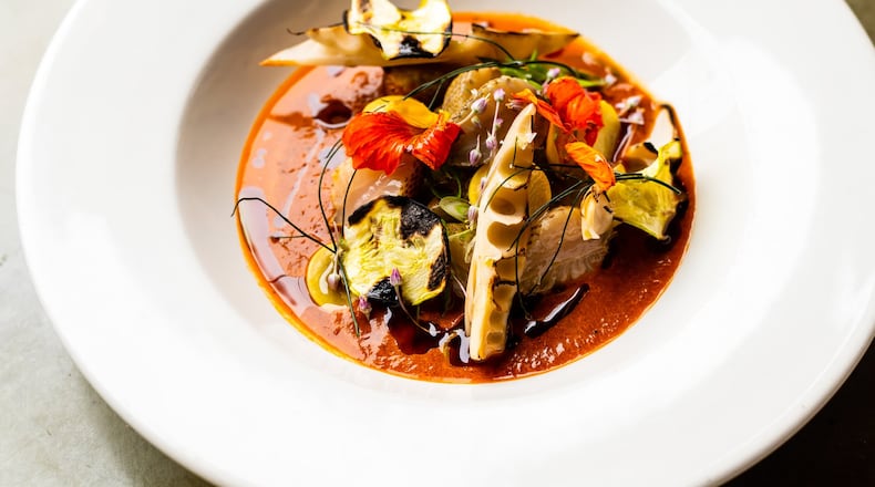 Green-strawberry aguachile is an example of how executive chef Maricela Vega can wow patrons at 8Arm. CONTRIBUTED BY HENRI HOLLIS