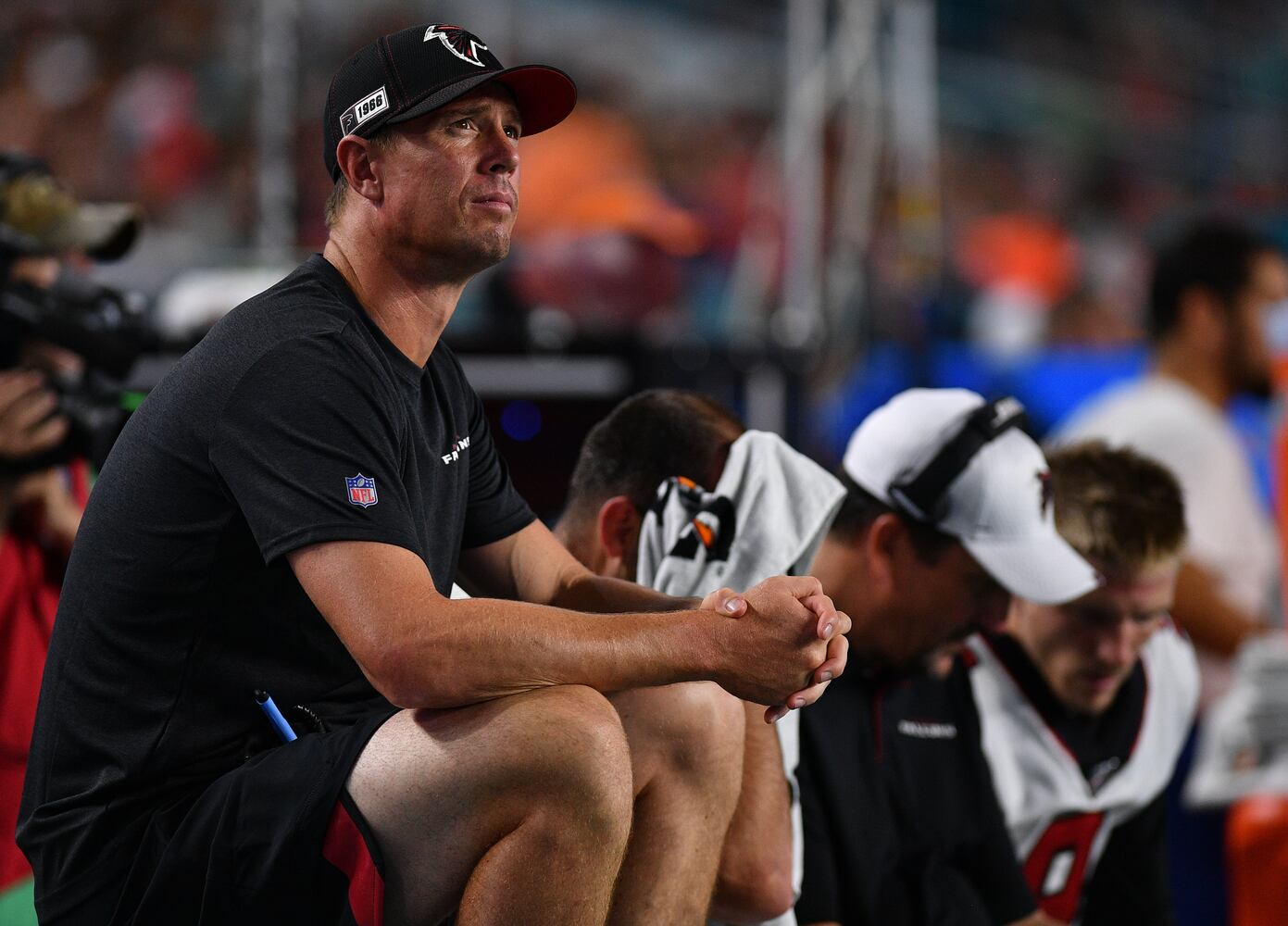 Photos: Falcons stars sit out exhibition with Dolphins