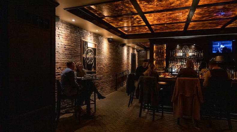 The interior of Red Phone Booth, opening in Buckhead. / Photo by Dwayne Bass