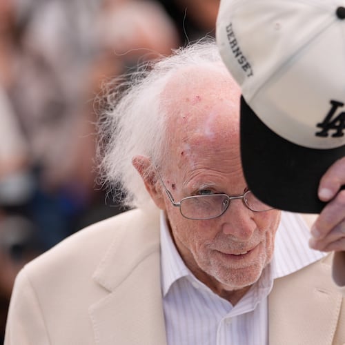 Bruce Dern poses for photographers at the photo call for the film 'Dernsie: The Amazing Life of Bruce Dern' at the 79th international film festival, Cannes, southern France, Wednesday, May 20, 2026. (AP Photo/John Locher)