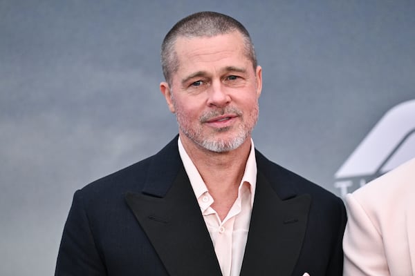Brad Pitt attends the world premiere of "F1 The Movie" on Monday, June 16, 2025, in Times Square in New York. (Photo by Evan Agostini/Invision/AP)