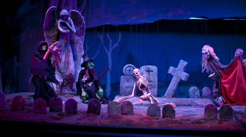 “Danse Macabre” is one of the spooky vignettes in “The Ghastly Dreadfuls,” playing Oct. 10-27 at the Center for Puppetry Arts. CONTRIBUTED BY THE CENTER FOR PUPPETRY ARTS