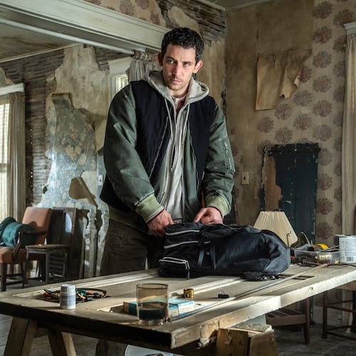 This image released by Universal Pictures shows Josh O'Connor in a scene from "Disclosure Day." (Niko Tavernise/Universal Pictures and Amblin Entertainment via AP)