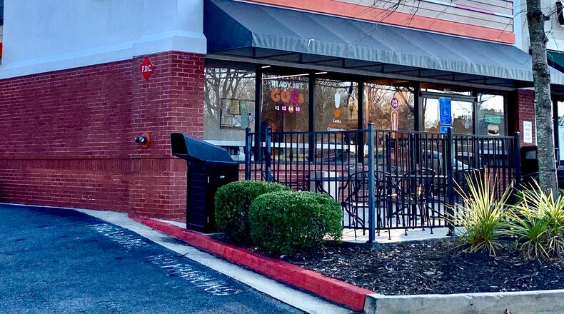 Dunkin’ on Old Milton Parkway in Alpharetta will giveaway free coffee for one year to the first 150 customers. Photo courtesy Jessica Schmidt.