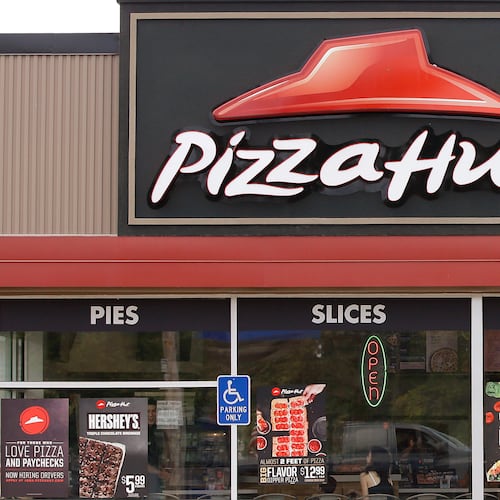 FILE - Pizza Hut is seen in in Taunton, Mass., on July 9, 2015. (AP Photo/Stephan Savoia, File)