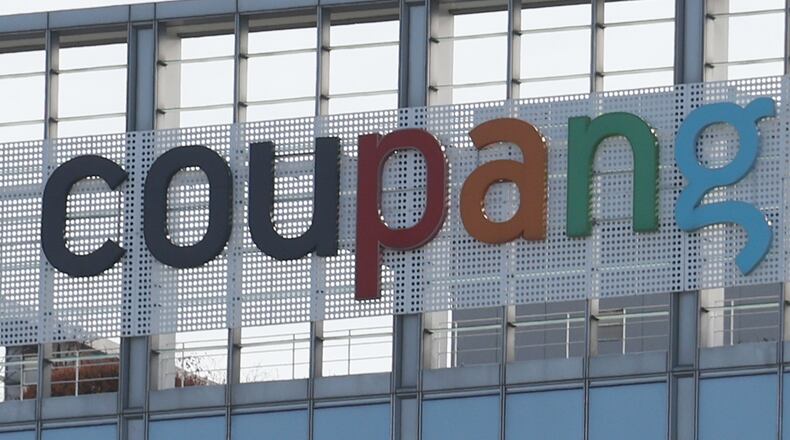 FILE - A logo of Coupang is seen in Seoul, South Korea, Wednesday, Dec. 3, 2025. (Seo Myung-gon/Yonhap via AP, file)